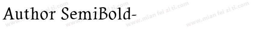 Author SemiBold字体转换